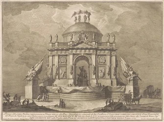 Die Prima Macchina für die Chinea von 1773: Der Tempel des Friedens