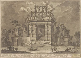 Die Seconda Macchina für die Chinea von 1771: Ein Lustschloss, Bacchus gewidmet