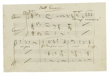 Autograph: Oper Ernani, Finalarie Solingo, errante e misero