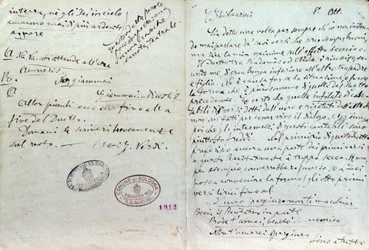 Handgeschriebener Brief von Giuseppe Verdi an Aida-Librettist Antonio Ghislanzoni