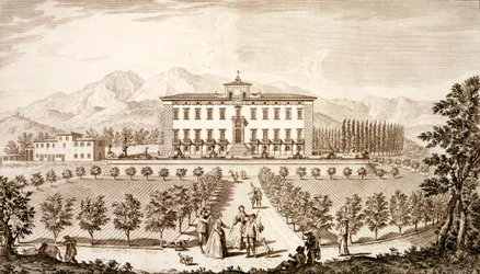 Blick auf die Villa del Barone, aus 