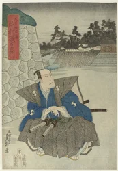 Samurai bei der Schlossmauer