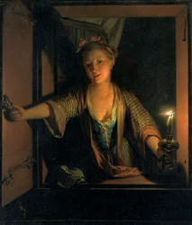 Ein Mädchen am Fenster
