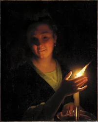 Frau mit Licht