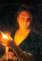 Frau mit Kerze, späte 1660er-Jahre