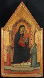 Madonna und Kind auf dem Thron mit zwei Stiftern, 1315-30