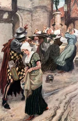 Denys nahm seine Armbrust herunter und tat so, als würde er auf sie schießen