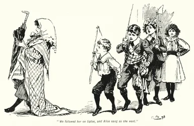 Illustration für Die Geschichte der Schatzsucher von E. Nesbit (Lithografie)