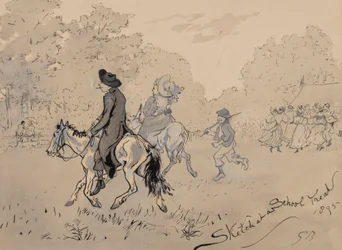 Skizze bei einem Schulfest, 1895
