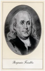 Benjamin Franklin, politische Figur und Staatsmann der Vereinigten Staaten