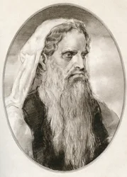 Moses, ein Prophet der abrahamitischen Religionen, Anführer der Israeliten und Gesetzgeber, aus Lebendige Biografien religiöser Führer