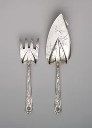 Fischheber und Gabel