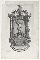 Modell für Altar für Holzschnitzer