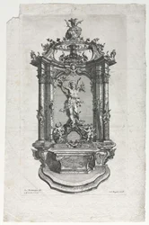 Modell für Altar für Holzschnitzer