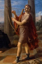 David spielt vor Saul (Detail)