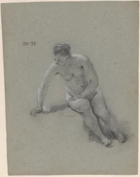 Sitzende Frau