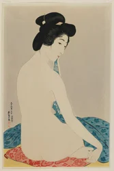 Frau nach dem Bad, Taishō-Zeit, Juli 1920