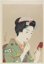 Frau mit Lippenpinsel, Februar 1919