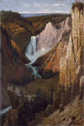 Blick auf die unteren Wasserfälle, Grand Canyon des Yellowstone