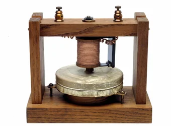 Graham Bells Telefon, das für die ersten Experimente von 1875 verwendet wurde