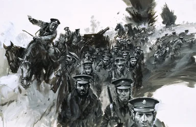 Bei Mons im Jahr 1914 ereigneten sich eine Reihe von Fehlern, die zu einem langen Rückzug durch Frankreich führten