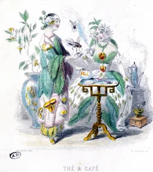 Tee und Kaffee - Allegorie von Grandville