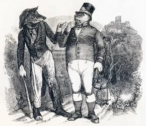 Der Wolf und der Hund - Fabeln von La Fontaine