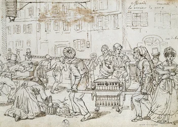 Arbeiter von Nancy, Zeichnung von Jean-Jacques Grandville