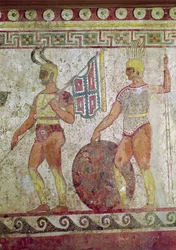 Fußsoldaten, Grabmalerei aus Paestum