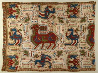 Teil einer Kissenhülle, von Lefkas, Ionische Inseln