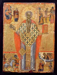 Der heilige Charalambos, Ikone aus Mazedonien, späte 16. Jahrhundert