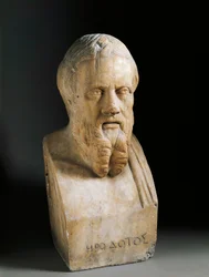 Büste von Herodot, 4. Jahrhundert v. Chr. (Marmorskulptur)