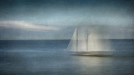 Verträumtes Segelboot auf dem Meer
