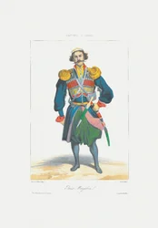 Fürst von Megrelien Aus: Szenen, Landschaften, Sitten und Kostüme des Kaukasus, 1840