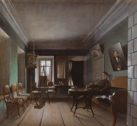 Innenansicht des Hauses Bykovs, 1850er
