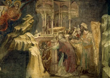 Episode aus dem Alten Testament, von Guariento di Arpo, Fresko aus der Cappella dei Carraresi, Padua, Italien