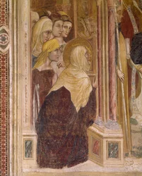 Monica mit anderen Frauen beim Gebet