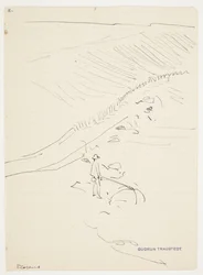 Landschaft mit Netzfischer. Florenz