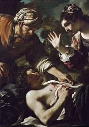 Herminie entdeckt Tancrede (Detail)