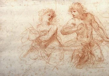 Studie eines nackten Mannes und einer Frau (Rötel)