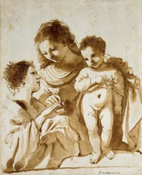 Die mystische Hochzeit der heiligen Katharina, 1618-1619