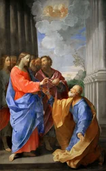 Christus übergibt die Schlüssel an den heiligen Petrus, ca. 1620