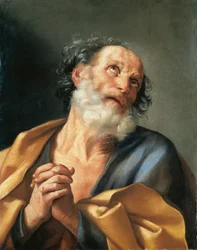 Porträt des weinenden Heiligen Petrus