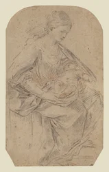 Geburt Christi (recto); Frau mit Turban (verso)