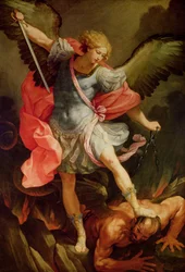 Der Erzengel Michael besiegt Satan