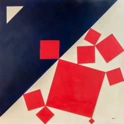 Suprematistischer Bacchus und Ariadne nach Tizian, 2016