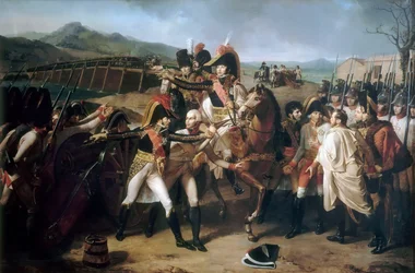 Überraschung an der Brücke über die Donau am 13. November 1805