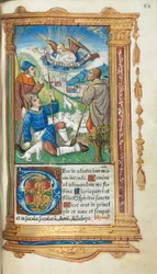 Stundenbuch (Gebrauch von Rom): fol. 36r, Verkündigung an die Hirten