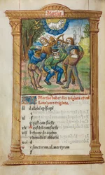 Gedrucktes Stundenbuch (Gebrauch von Rom): fol. 4v, März Kalenderillustration