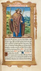 Gedrucktes Stundenbuch Gebrauch von Rom: fol. 100r, St. Jakobus der Ältere, 1510